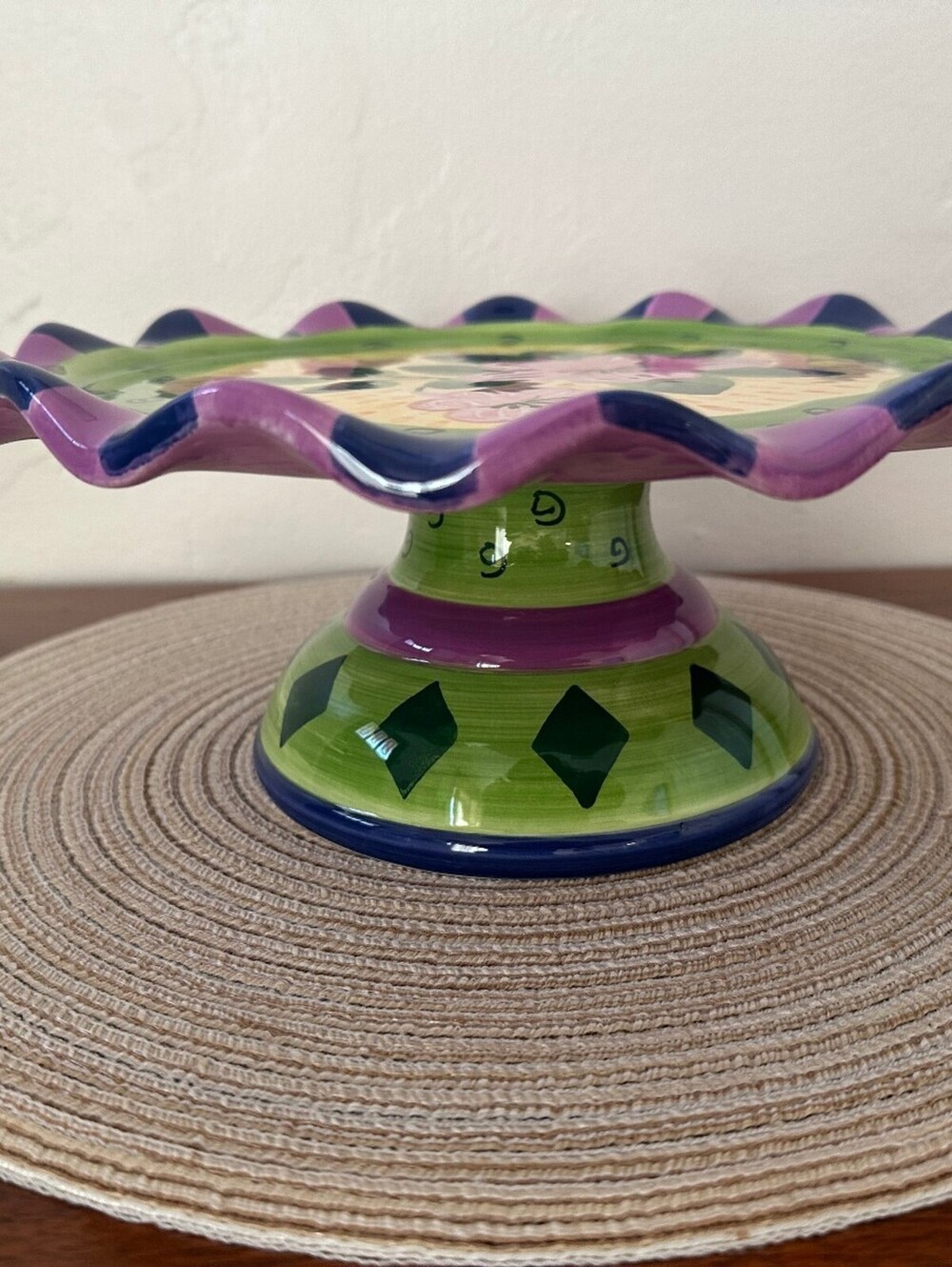 Milson and Louis Floral Ceramic Cake Stand